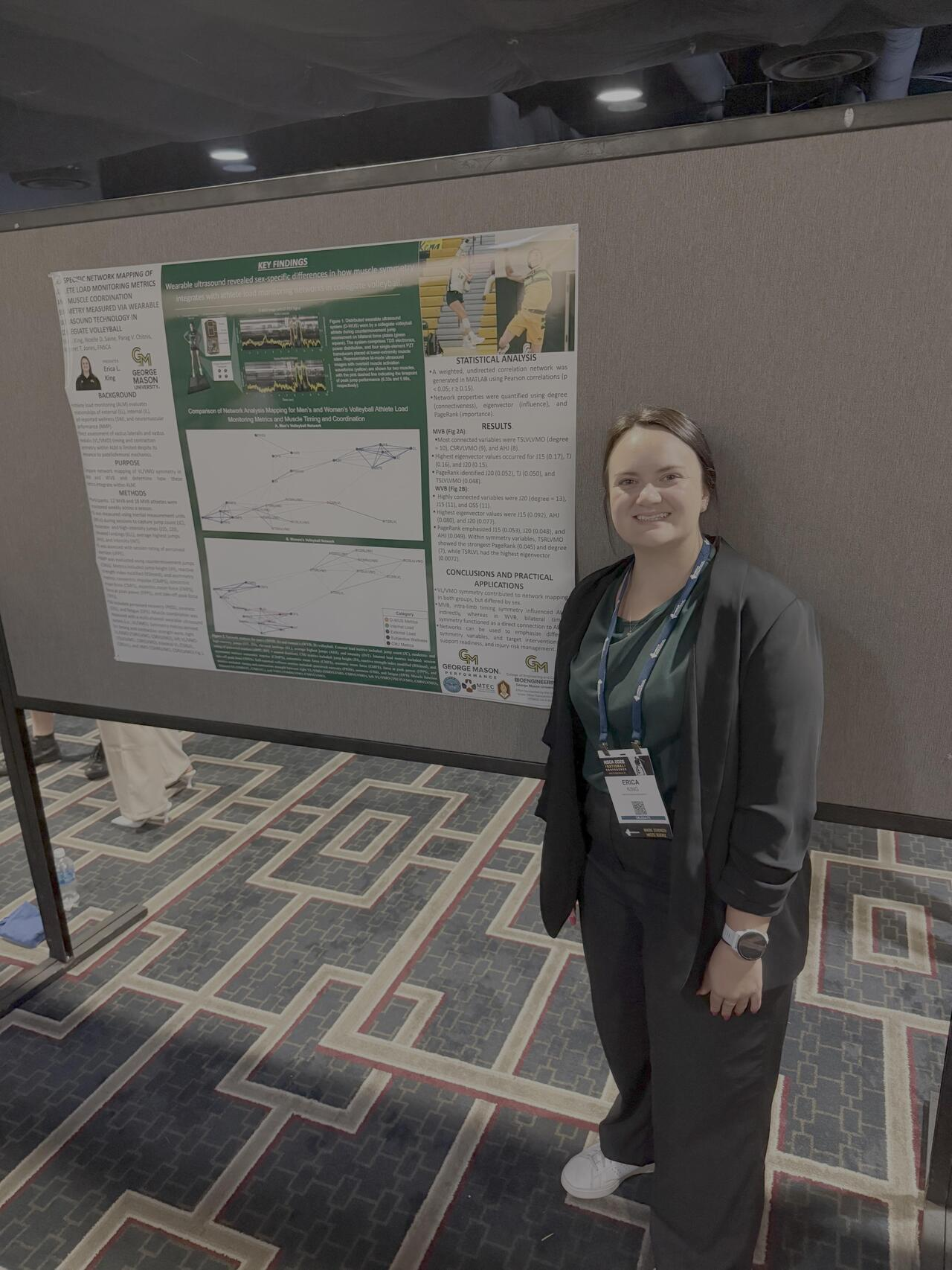 Erica King with poster